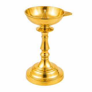 Brass Akhand Diya Plain Standing