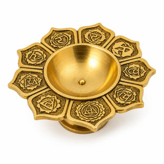 Brass Chakra Diya - 3.5"
