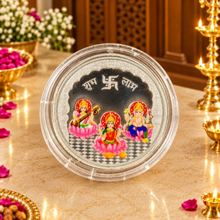Lakshmi Saraswati Ganesha Diwali Medallion