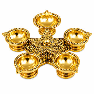Five Star Plate Diya