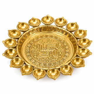 Metal Urli Diya Swastik