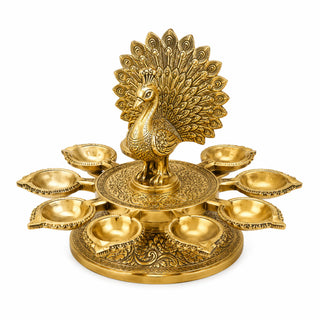 Peacock Revolving Diya