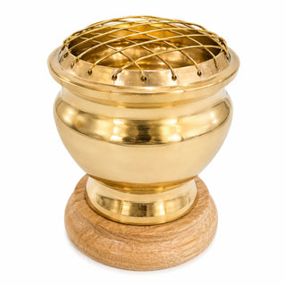 Brass Dhoop Daan With Mesh Lid