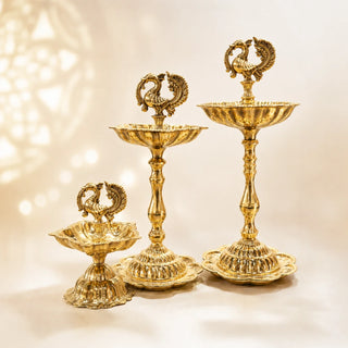 Brass Mini Mahabharat Diya 4"