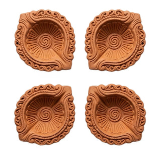 Clay Akhand Plain Diya