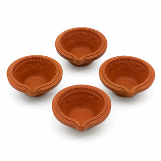Clay Diyas (Pack Of 4)
