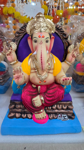 Prabhaval Ganesh Idol 16" - Red Dhoti