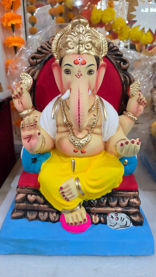 Prabhaval Ganesh Idol 16" - Yellow Dhoti