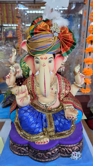 Premium Decorated Aadi Ganesha - 18"